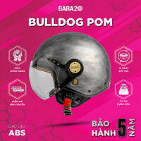 Mũ Bảo Hiểm 3/4 Nam Nữ BULLDOG Pom Retro Nón Helmet Phong Cách Retro Cổ Điển [Hàng chính hãng]