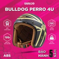 Mũ Bảo Hiểm 3/4 Nam Nữ BULLDOG Perro 4U Emo Nón Helmet Phong Cách Retro Cổ Điển [Hàng chính hãng]