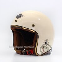 Mũ bảo hiểm 3/4 Napoli Sh Ruby - New (màu kem)