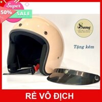 MŨ BẢO HIỂM 3/4 -SALE SỐC-HÀNG CHUẨN-MÀU NUDE