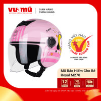 Mũ bảo hiểm 3/4 Trẻ Em Royal M270 Có Kính Chính Hãng, Nón Bảo Hiểm Cho Nam Nữ An Toàn Cho Bé | Vua Mũ Store
