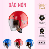 Mũ bảo hiểm 3/4 trẻ em Royal M139 kính âm công chúa, doremon ngộ nghĩnh