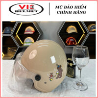 Mũ bảo hiểm 3/4 Vic mode 402 có kính chống tia uv ,nón bảo hiểm 3 4 có kính thời trang đi phượt cực chất,hàng chĩnh hãng