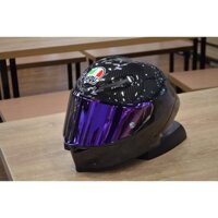 mũ bảo hiểm AGV carbon thật, màu đen, mũ bảo hiểm tay đua MotoGP 46 Rossi,mũ bảo hiểm full face