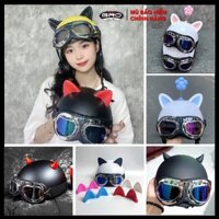 Mũ bảo hiểm Amby trơn 1/2 đầu,nón bảo hiểm nửa đầu màu sơn nhám,kèm tai giá rẻ nhiều màu cho nam nữ