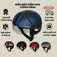 Mũ bảo hiểm Andes có kính âm 181 đi xe máy cho nam và nữ freesize chính hãng bảo hành 12 tháng