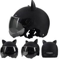 Mũ bảo hiểm Bốn mùa phổ quát với tai Xe máy điện Harley Half Helmet Nữ Nam