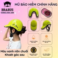 Mũ bảo hiểm Brabus chính hãng, mũ bảo hiểm khoét gáy màu xanh nõn chuối, mũ bảo hiểm thời trang