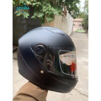 Mũ bảo hiểm cả đầu có hàm Màu đen huyền thoại