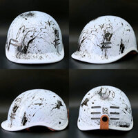 Mũ bảo hiểm Cá Heo kiểu Nhật cao cấp dành cho nam và nữ, vân nhúng thời trang. Nón bảo hiểm Cá Heo chính hãng Long Thanh