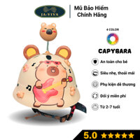 Mũ bảo hiểm Capybara cho bé 2-7 tuổi mũ bảo hiểm tròn vành Javiva siêu nhẹ, kèm phụ kiện an toàn cho trẻ em