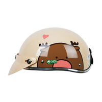 Mũ bảo hiểm Chita 1/2 CT6B1- Tem Đôi trà sữa