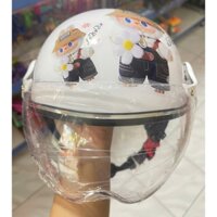 Mũ bảo hiểm cho bé hình Labubu siêu cute gắn kính-nón bảo hiểm trẻ em đạt chuẩn ATGT chính hãng LOTA