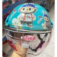 Mũ bảo hiểm cho bé hình Labubu siêu cute gắn kính-nón bảo hiểm trẻ em đạt chuẩn ATGT chính hãng LOTA