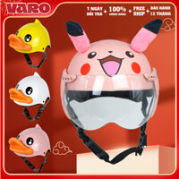Mũ bảo hiểm cho bé kính càng VARO - Heo, pikachu, Vịt có mỏ cao cấp