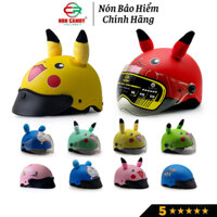 Mũ bảo hiểm cho bé từ 3-13 tuổi NON CAMRY có kính, nón bảo hiểm trẻ em nhiều họa tiết hoạt hình ngộ nghĩnh, dễ thương