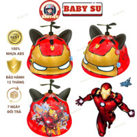 Mũ bảo hiểm cho bé vành tròn hình siêu nhân IRON MAN, kèm quà tặng kèm chính hãng Lota Helmet BH 12 tháng