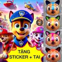 MŨ BẢO HIỂM CHÓ CỨU HỘ PAW PATROL TRẺ EM CAO CẤP - TẶNG STICKER KÈM TAI CHO BÉ YÊU