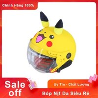 Mũ Bảo Hiểm cho trẻ em từ 3-5 tuổi  - Mũ bảo hiểm 1/2 trẻ em pikachu - Nón bảo hiểm trẻ em chất lượng