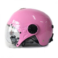 Mũ bảo hiểm có kính SUNDA 137A - Hồng bóng