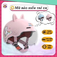 mũ bảo hiểm cute Mũ bảo hiểm trẻ em mũ bảo hiểm nữ Nón Bảo Hiểm Nửa Đầu có kính càng - Nón 1/2