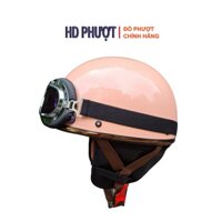 Mũ Bảo Hiểm ½ Đầu Napoli Haley N04 cá tính [Free Size: 55 - 58cm] [Hồng kem bóng] - Bảo Hành 12 Tháng