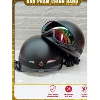 Mũ bảo hiểm đi phượt nửa đầu cao cấp có kèm kính chống tia UV 7 màu