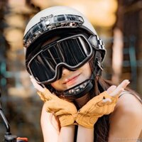 Mũ bảo hiểm được chứng nhận 3C nửa mũ bảo hiểm chống lạnh retro xe máy điện xe máy nam nữ hành trình phong cách Nhật Bản
