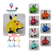 Mũ bảo hiểm em bé có kính từ 2 đến 7 tuổi (ảnh thật)