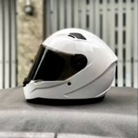 MŨ BẢO HIỂM FULL FACE AGU TRẮNG BÓNG Helmet