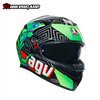 MŨ BẢO HIỂM FULLFACE AGV K3 - KAMALEON BLACK/RED/GREEN - 2024