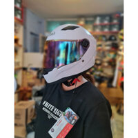 Mũ bảo hiểm Fullface Asia MT136 màu trắng lên kính màu