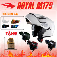 Mũ Bảo Hiểm Fullface Lật Cằm 2 Kính Royal M179 - Tem Màu