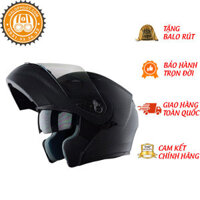 Mũ Bảo Hiểm Fullface Lật Cằm 2 Kính Royal M179 - Vân Carbon - L