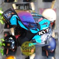 Mũ bảo hiểm Fullface Lật Hàm Royal M179 tem KYT XANH NGỌC 2 kính tiện lợi Helmet