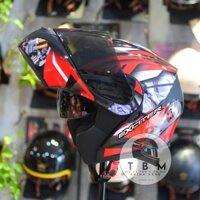 Mũ bảo hiểm Fullface Lật Hàm tem EXCITER Đỏ Royal M179 2 kính tiện lợi