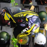 Mũ bảo hiểm Fullface Lật Hàm Royal M179 tem KYT Vàng 2 kính tiện lợi Helmet