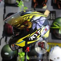 Mũ bảo hiểm Fullface Lật Hàm tem KYT Vàng Royal M179 2 kính tiện lợi