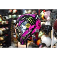 Mũ bảo hiểm Fullface monster mắt rồng màu hồng