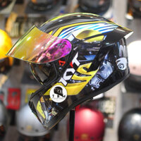 Mũ bảo hiểm Fullface Royal M266 2 kính tem KYT Vàng Night Fury