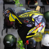 Mũ bảo hiểm Fullface Royal M179 lật hàm 2 kính tem HONDA  Winner X Vàng