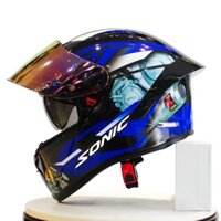 Mũ bảo hiểm Fullface Royal M266 2 Kính lên tem xe Honda Sonic