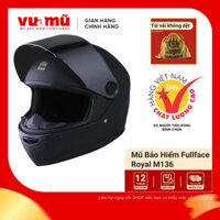 Mũ Bảo Hiểm Fullface Royal M136 Trơn Có Kính Chính Hãng, Nón Bảo Hiểm Cho Nam Nữ Đi Phượt Xe Máy | Vua Mũ Store