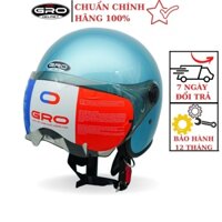 Mũ bảo hiểm gia đình giá rẻ, mũ bảo hiểm GRO 3/4 đầu bền đẹp, gọn nhẹ, màu xanh ngọc Vespa