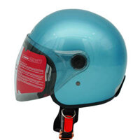 Mũ Bảo Hiểm Gro Chính Hãng 3/4 đầu, có kính dài che tới cằm – Xanh Vespa