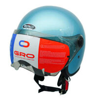 Mũ Bảo Hiểm Gro Chính Hãng 3/4 đầu, có kính che nửa mặt – Xanh Vespa