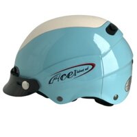 Mũ bảo hiểm GRS A102 (xanh nhạt line trắng)