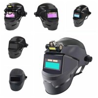 Mũ bảo hiểm hàn năng lượng mặt trời SDFG, Mặt nạ hàn góc nhìn lớn màu thật, Đen chống rơi 130°C Cắt mũ bảo hiểm hàn hồ quang mờ tự động chịu nhiệt độ cao