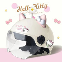 Mũ Bảo Hiểm Hình In Hello Kitty Mẫu Mới M2 Trending Tặng Kèm Kính