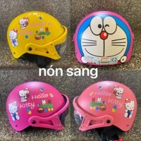 Mũ bảo hiểm kính kitty, doremon cho bé 1-6t chính hãng joko đức huy